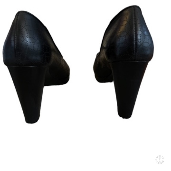 Fossil Women’s Size 10 Black Perforated Peep Toe Heels. - Picture 8 of 10